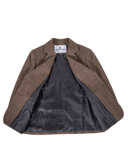 Traditional Brown Estate Herringbone Tweed Suit Womens