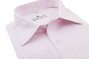 Luxury Pink Twill Shirt - Double Cuff