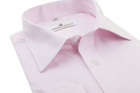 Luxury Pink Twill Shirt - Single Cuff