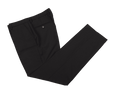 Classic Black Worsted Wool Trousers