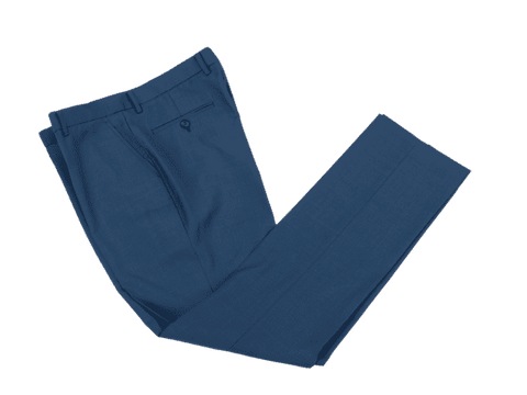 Royal Blue Worsted Wool Trousers