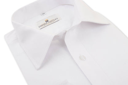Luxury White Twill Shirt - Single Cuff