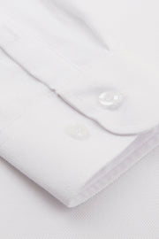 Luxury White Twill Shirt - Single Cuff